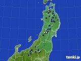 東北地方のアメダス実況(積雪深)(2020年01月12日)