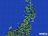 東北地方のアメダス実況(日照時間)(2020年01月12日)