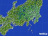 関東・甲信地方のアメダス実況(気温)(2020年01月12日)