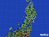 東北地方のアメダス実況(日照時間)(2020年01月13日)