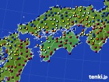 四国地方のアメダス実況(日照時間)(2020年01月13日)