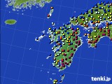 九州地方のアメダス実況(日照時間)(2020年01月13日)