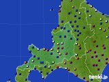 2020年01月13日の道央のアメダス(日照時間)