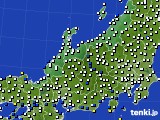 北陸地方のアメダス実況(風向・風速)(2020年01月13日)