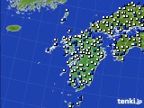 九州地方のアメダス実況(風向・風速)(2020年01月13日)