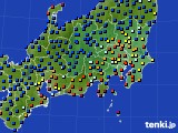 関東・甲信地方のアメダス実況(日照時間)(2020年01月14日)