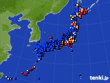 アメダス実況(日照時間)(2020年01月14日)