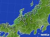 北陸地方のアメダス実況(降水量)(2020年01月15日)