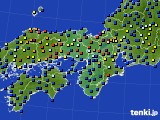 近畿地方のアメダス実況(日照時間)(2020年01月16日)