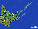 道東のアメダス実況(日照時間)(2020年01月16日)
