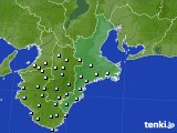 三重県のアメダス実況(降水量)(2020年01月17日)