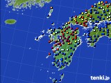 九州地方のアメダス実況(日照時間)(2020年01月17日)