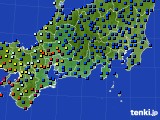 2020年01月18日の東海地方のアメダス(日照時間)