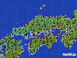 中国地方のアメダス実況(日照時間)(2020年01月18日)