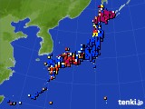 アメダス実況(日照時間)(2020年01月18日)