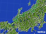 2020年01月18日の北陸地方のアメダス(風向・風速)
