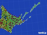道東のアメダス実況(日照時間)(2020年01月19日)