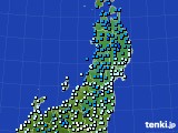 東北地方のアメダス実況(気温)(2020年01月19日)