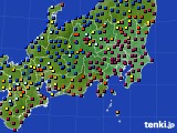 2020年01月20日の関東・甲信地方のアメダス(日照時間)