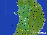 秋田県のアメダス実況(日照時間)(2020年01月20日)