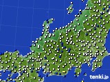 2020年01月20日の北陸地方のアメダス(風向・風速)