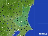 茨城県のアメダス実況(風向・風速)(2020年01月21日)