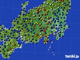 2020年01月22日の関東・甲信地方のアメダス(日照時間)