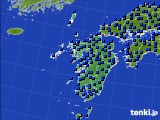 九州地方のアメダス実況(日照時間)(2020年01月22日)