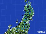 2020年01月22日の東北地方のアメダス(気温)