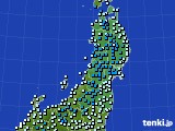 東北地方のアメダス実況(気温)(2020年01月23日)