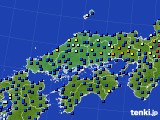 中国地方のアメダス実況(日照時間)(2020年01月24日)
