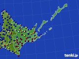 道東のアメダス実況(日照時間)(2020年01月24日)