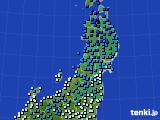 東北地方のアメダス実況(気温)(2020年01月25日)