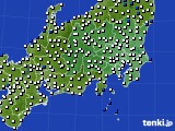 関東・甲信地方のアメダス実況(風向・風速)(2020年01月25日)