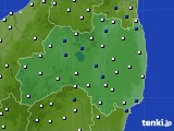 福島県のアメダス実況(風向・風速)(2020年01月25日)