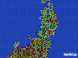 東北地方のアメダス実況(日照時間)(2020年01月26日)