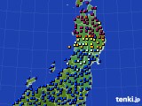 東北地方のアメダス実況(日照時間)(2020年01月27日)