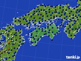 四国地方のアメダス実況(日照時間)(2020年01月27日)