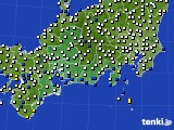 東海地方のアメダス実況(風向・風速)(2020年01月27日)