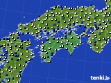 2020年01月27日の四国地方のアメダス(風向・風速)