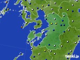 熊本県のアメダス実況(風向・風速)(2020年01月27日)