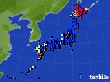 2020年01月28日のアメダス(日照時間)