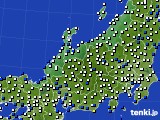 2020年01月29日の北陸地方のアメダス(風向・風速)