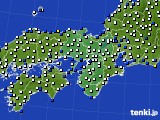 2020年01月29日の近畿地方のアメダス(風向・風速)