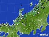 北陸地方のアメダス実況(降水量)(2020年01月30日)