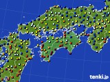 四国地方のアメダス実況(日照時間)(2020年01月31日)