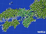 2020年01月31日の近畿地方のアメダス(風向・風速)