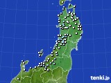東北地方のアメダス実況(降水量)(2020年02月01日)