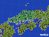 中国地方のアメダス実況(日照時間)(2020年02月01日)