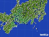 東海地方のアメダス実況(風向・風速)(2020年02月01日)